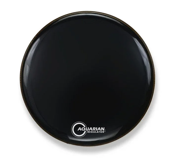 Aquarian 22 Inch Bass Drum Head Black No-Hole RF22BK