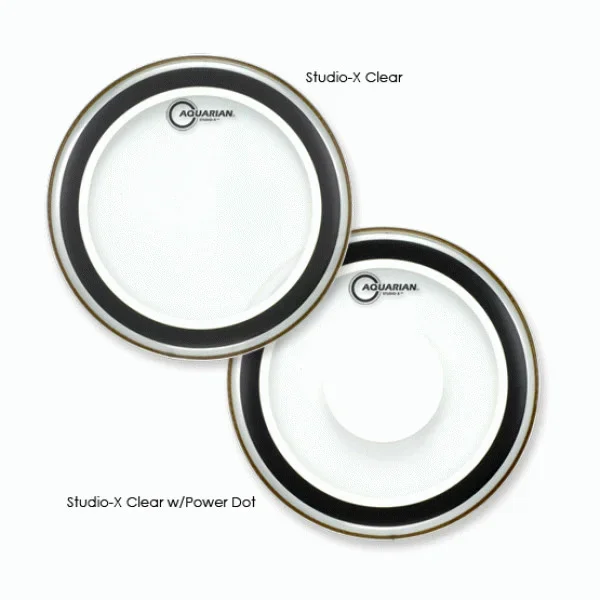 Aquarian SXPD22B Studio-X Clear With Power Dot Drumhead