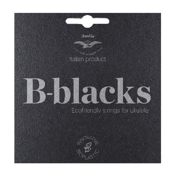 Aquila B-Black Eco-Friendly Tenor Ukulele String Set with High G