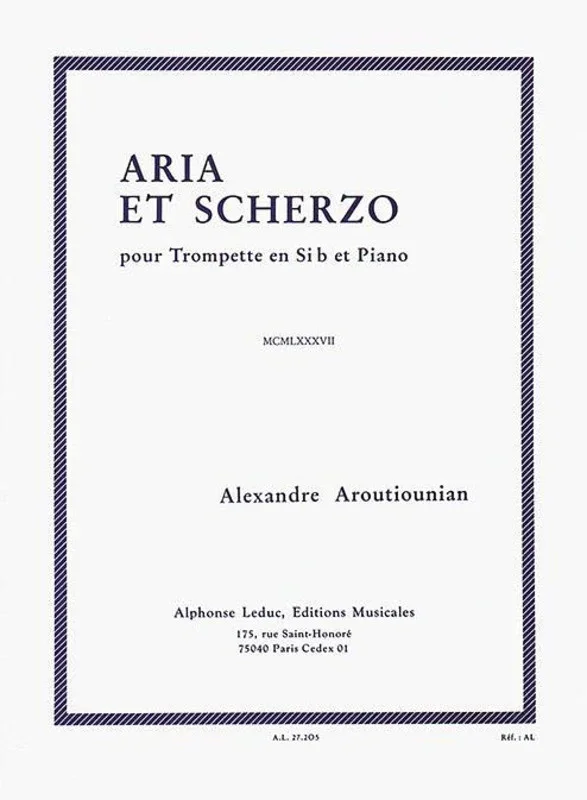 Aria Et Scherzo Trumpet (Softcover Book)