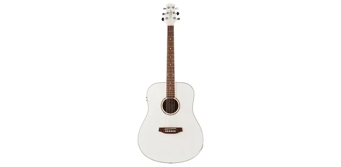 Ashton D26EQ Wh Dreadnought White Eq