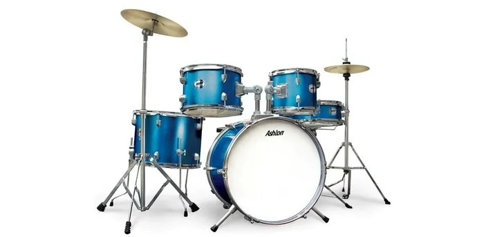 Ashton Junior Drum Kit 5 Piece 16 Inch Bd Met Blue Joey