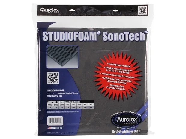 Auralex : 2″ SF SonoTech 2′ x 2′ Panels – Charcoal x 2