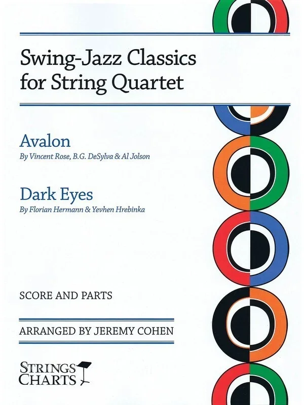 Avalon and Dark Eyes Swing Jazz String Quartet (Music Score/Parts)