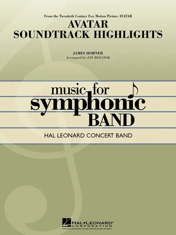 Avatar Soundtrack Highlights Concert Band 4 (Music Score/Parts)