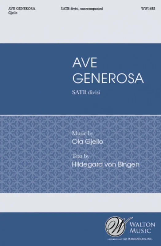 Ave Generosa SATB A Cappella (Octavo)