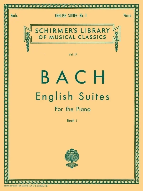 Bach – English Suites Book 1 For Piano (Softcover Book)