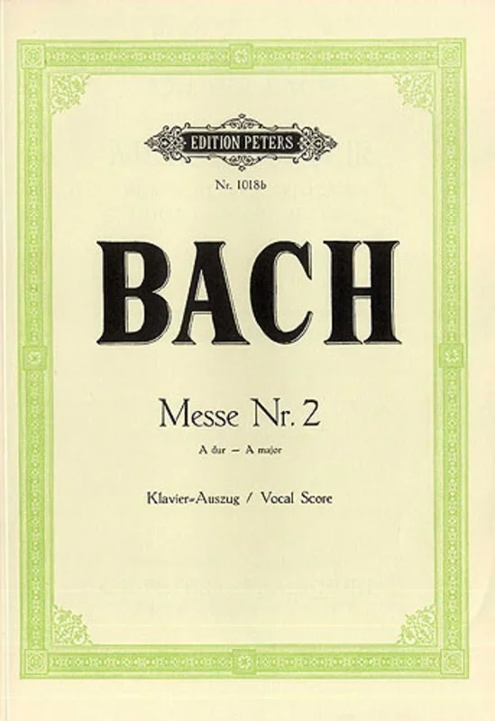 Bach – Mass No 2 A Major Bwv 234 Vocal Score (Softcover Book)