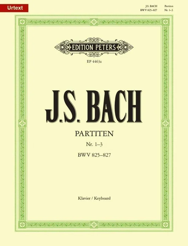 Bach – Partitas Vol 1 Nos 1-3 Bwv 825-827 Piano (Softcover Book)