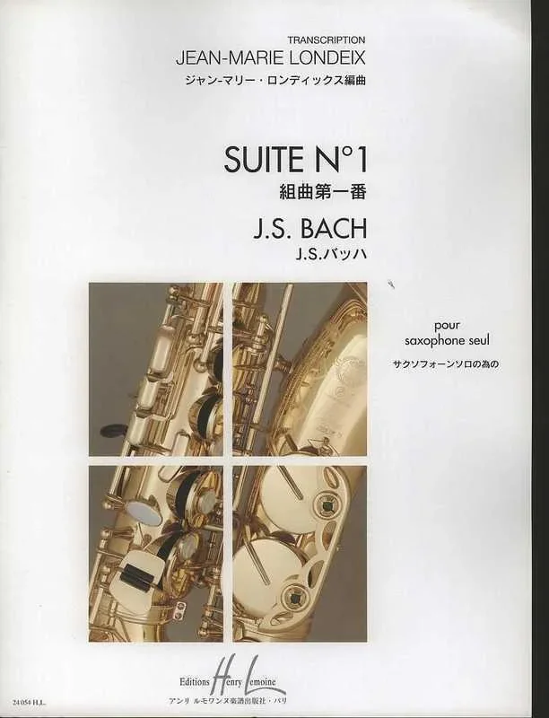 Bach – Suite No 1 Sax Solo Arr Londeix (Softcover Book)