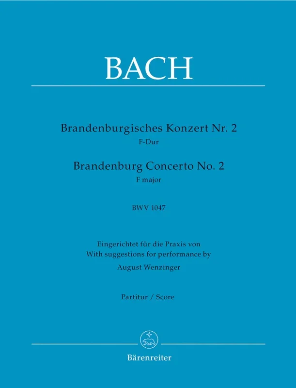 Bach: Brandenburg Concerto No. 2 in F Major, BWV 1047 (with performance markings)