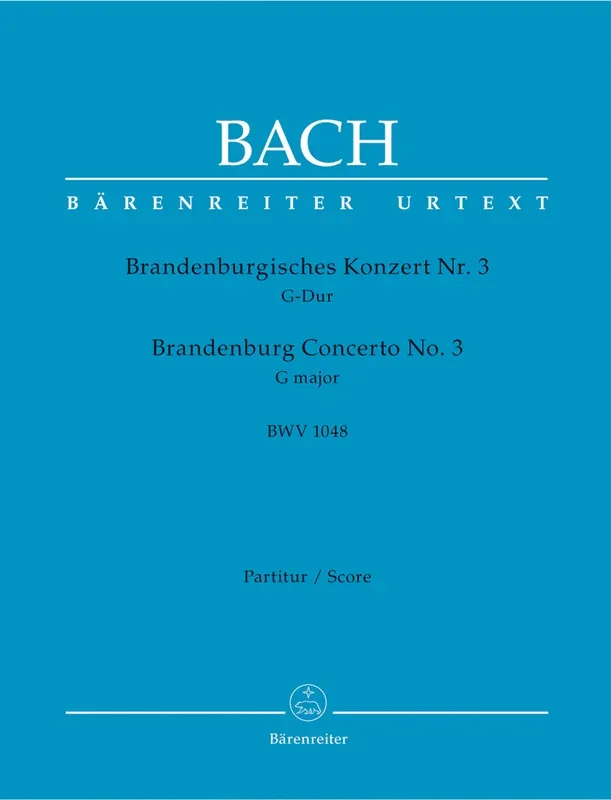 Bach: Brandenburg Concerto No 3 New Ed – Full Score
