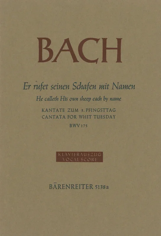 Bach: Cantata 175 – Vocal Score