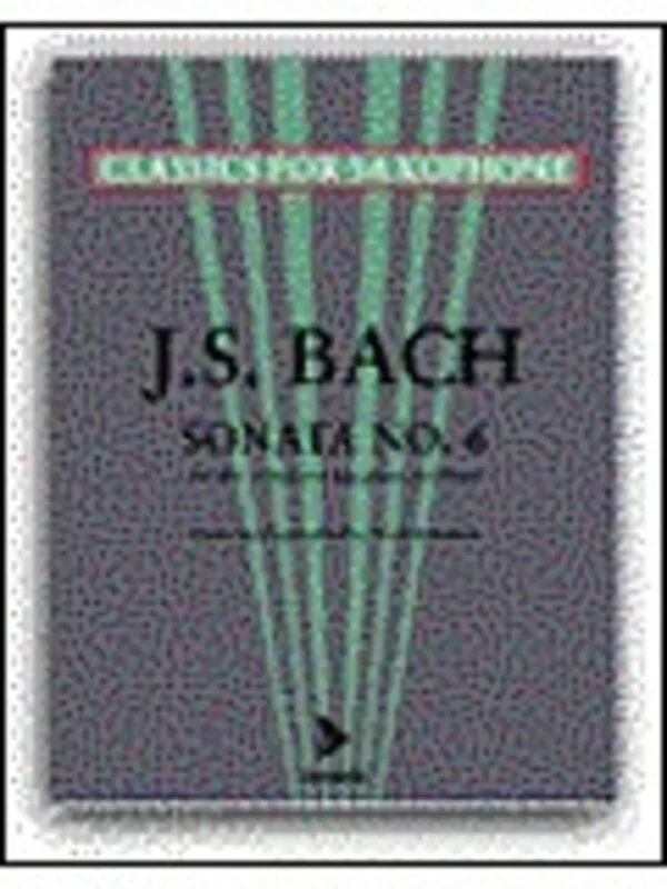 Bach J S – Sonata No 6 Alto/Baritone Sax/Piano (Softcover Book)