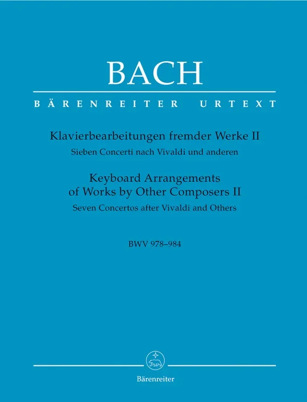 Bach: Keyboard Arrangements Other Composers – Book 2