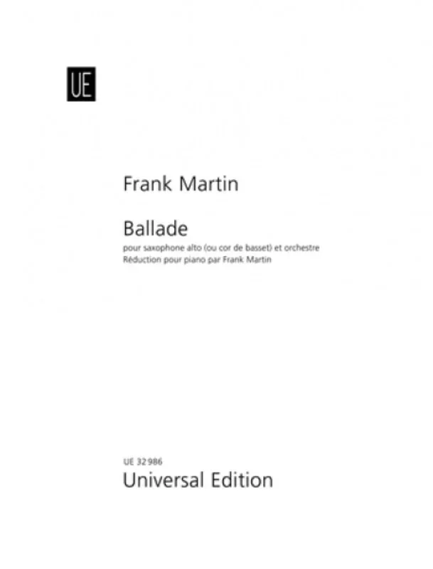 Ballade Alto Sax Piano (Softcover Book)