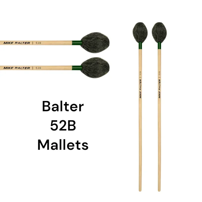 Balter 52B Hard Marimba Mallets Grey Yarn