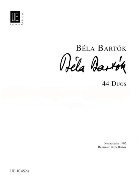 Bartok – 44 Duos Book 1 Nos 1-25 2 Violins