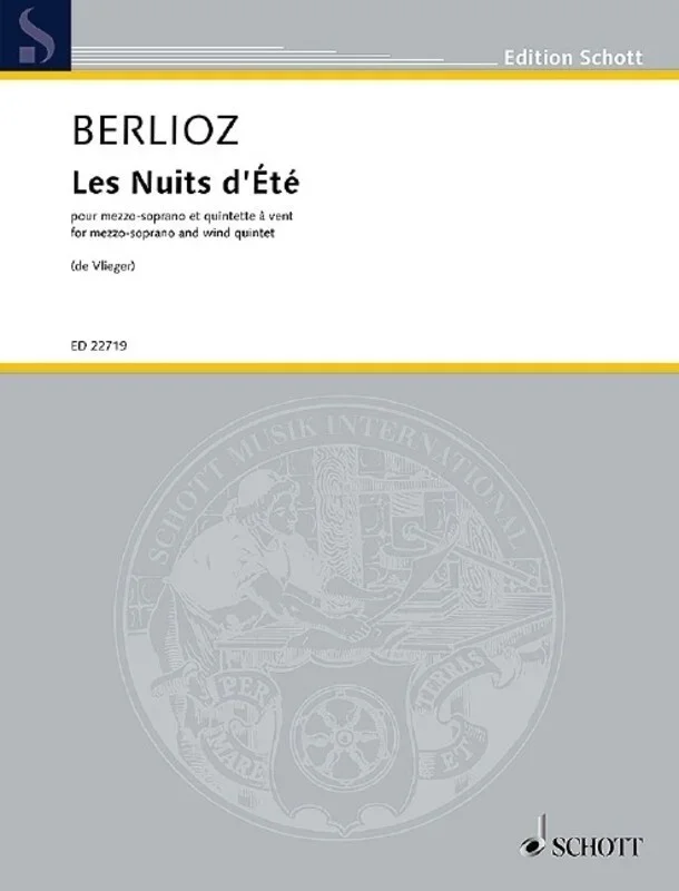 Belioz – Le Nuits D’Ete Mezzo/Wind Quintet (Music Score) Book