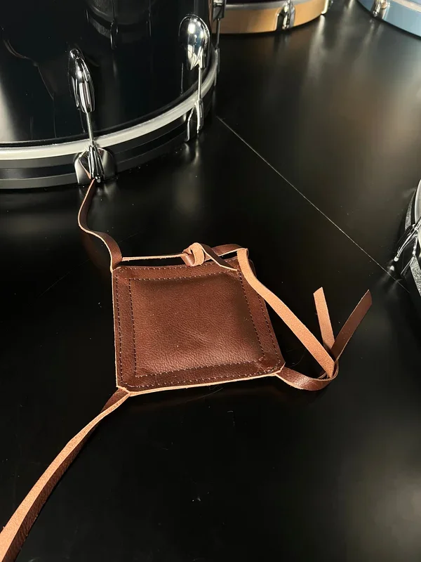 Bentley’s Drum Shop Handmade Leather Snare Bumper in Brown Leather