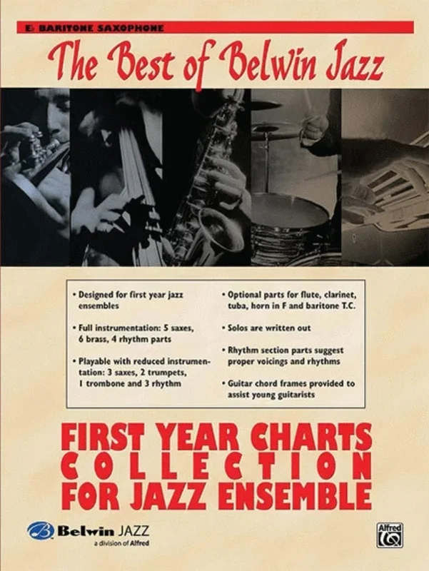 Best Of Belwin Jazz First Year Charts Bar Sax Book