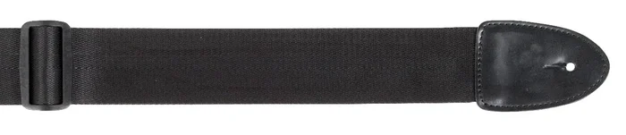 Black Guitar Strap XTR 2 Inch Poly Material, Stitched Leather Ends