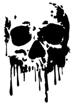 Black Skull Sticker