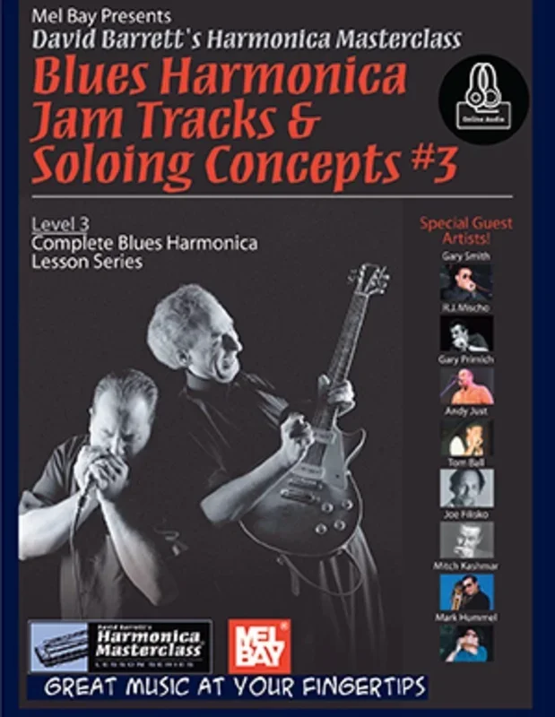 Blues Harmonica Jam Tracks Solo Concepts 3 Book/Oa (Softcover Book/Online Audio) Book