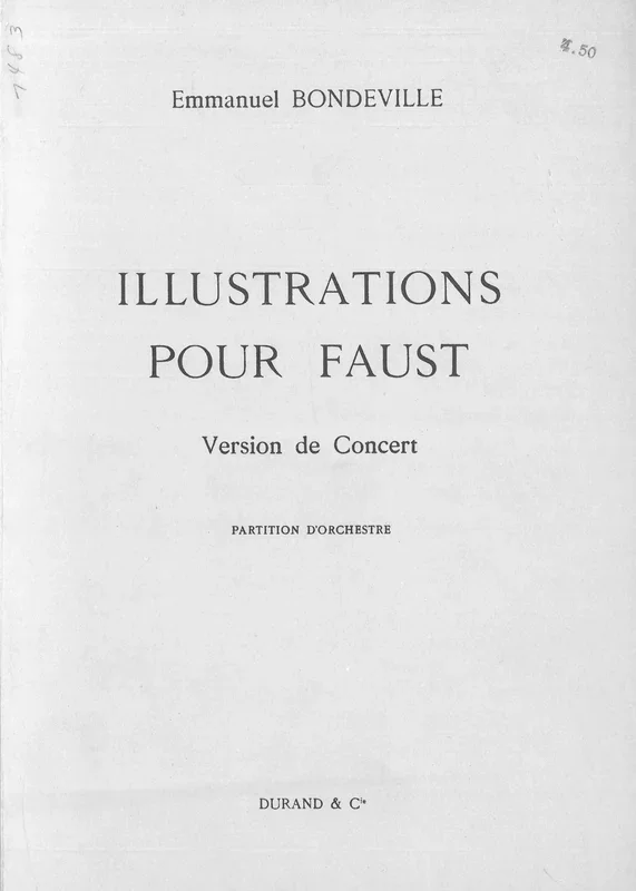 Bondeville: Illustrations pour Faust