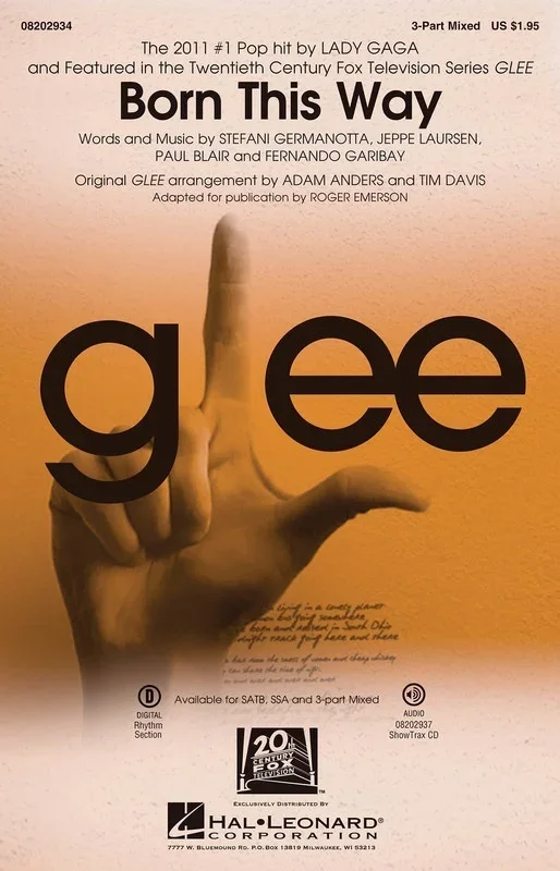 Born This Way From Glee 3Pt Mixed (Octavo)