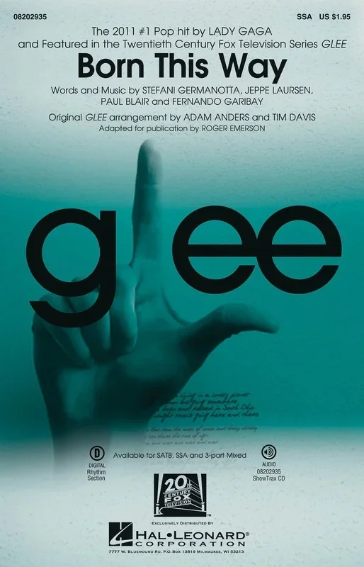 Born This Way From Glee SSA (Octavo)