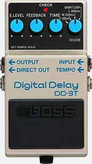 BOSS DD-3T Digital Delay Pedal – Enhanced Classic with Tap Tempo, Compact Design, Legendary Sound