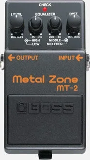 BOSS MT-2 Metal Zone Distortion Pedal – Iconic High-Gain Compact Stomp for Metal Guitarists