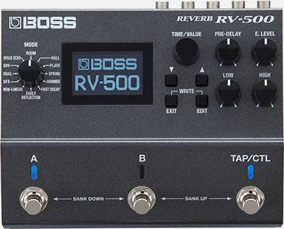 BOSS RV-500 Reverb Processor – 32-bit AD/DA, 96 kHz, Advanced Programmability, Multi-Effect Capabilities