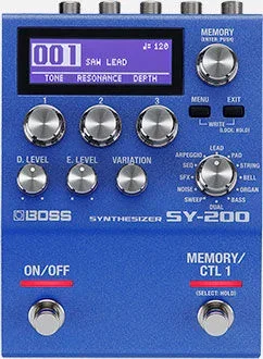 BOSS SY-200 Synthesizer – Polyphonic Guitar/Bass Synth with Analog Tones, Compact Design, 200 Series