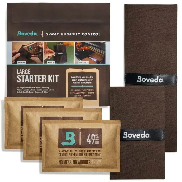 Boveda BVMSK49LG Large Starter Kit – 2-Way Humidity Control for Wood Instruments – 49% RH