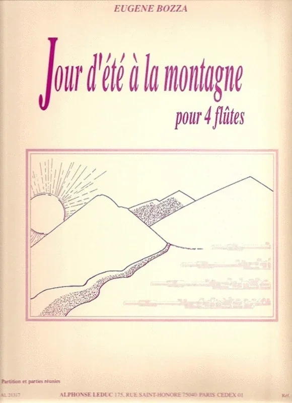 Bozza – Jour Dete A La Montague Flute Quartet (Music Score/Parts)