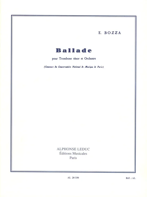 Bozza: Ballade for Trombone & Piano