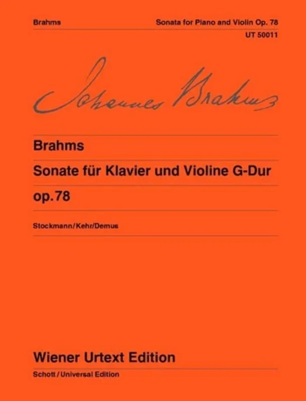 Brahms – Sonata G Major Op 78 Violin/Piano (Softcover Book)