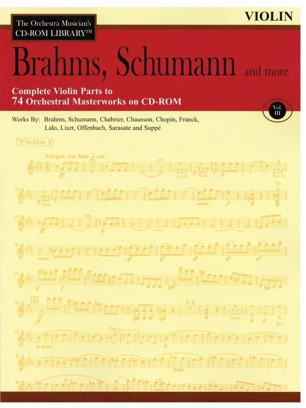 Brahms Schumann and More Violin CD Rom Lib V3 (CD-Rom Only)