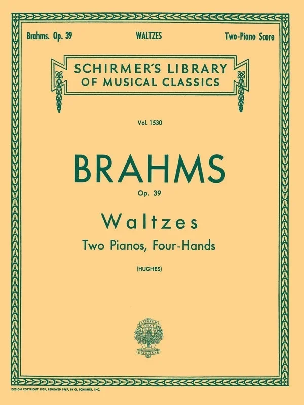 Brahms Waltzes Op 39 Lib.1530 2 Pianos
