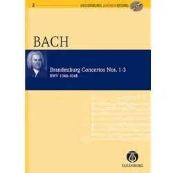 Brandenburg Concertos 1-3 BWV 1046/1047/1048 – Study Score with CD