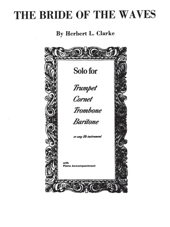 Bride Of The Waves B Flat Clarinet/Piano