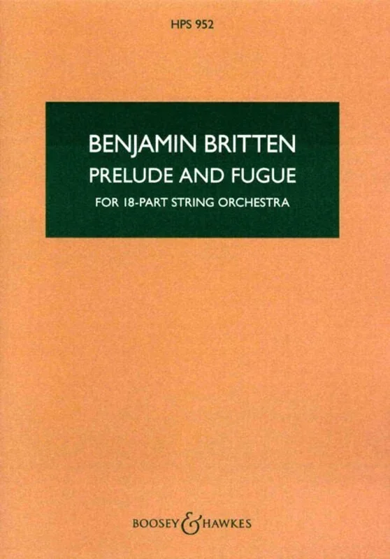 Britten – Prelude And Fugue Op 29 Study Score Book