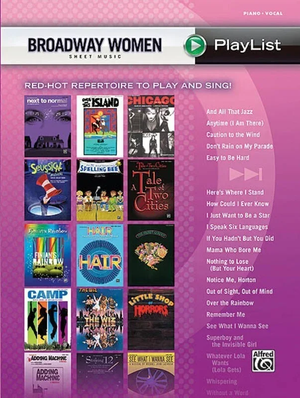 Broadway Women Sheet Music Playlist PVG (Softcover Book)