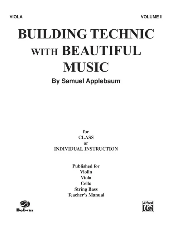 Building Technique With Beautiful Music Book 2 Viola