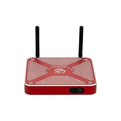 BuzzTV X5 SS Android 13 TV Box, 4GB DDR4 RAM, 128GB Storage, Voice-Controlled Remote, Wireless AX, USB-C, Global Power Adapters
