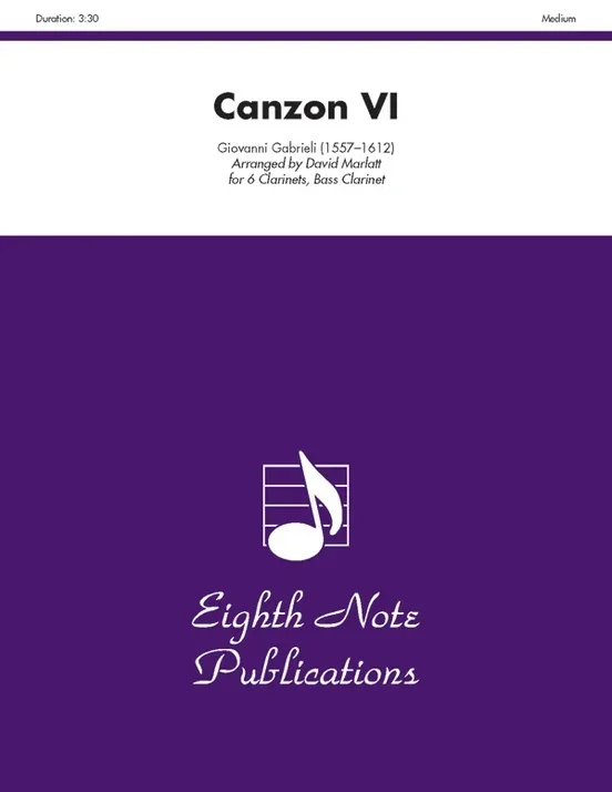 Canzon Vi 6 Clarinets Bass Clarinet