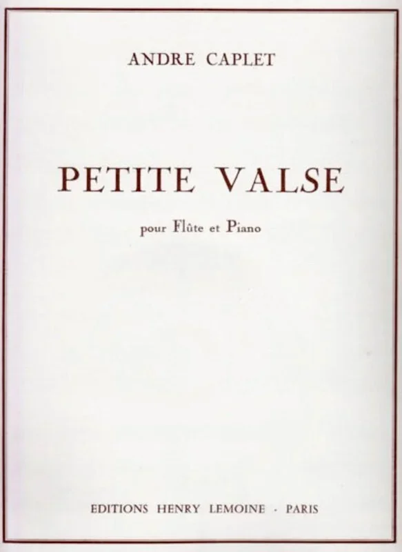 Caplet – Petite Valse Flute/Piano (Softcover Book)