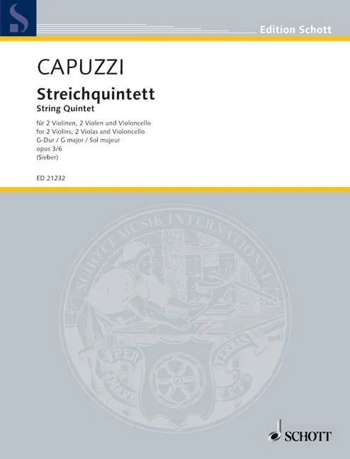 Capuzzi: String Quintet in G Major, Op. 3, No. 6